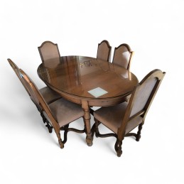 Table ovale a rallonge + 6...