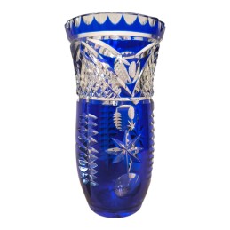 Vase en cristal bleu cobalt