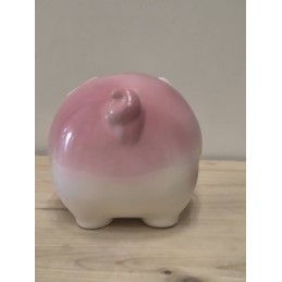 Tirelire cochon en faience