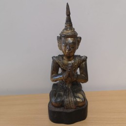 Sculpture bouddha en bois