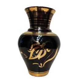 Vase noir et doré