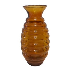 Vase en verre ambré / vintage