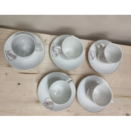Lot De 5 Sous-tasses Anciennes En Porcelaine De Chauvigny - Style Vieille France - Occasion